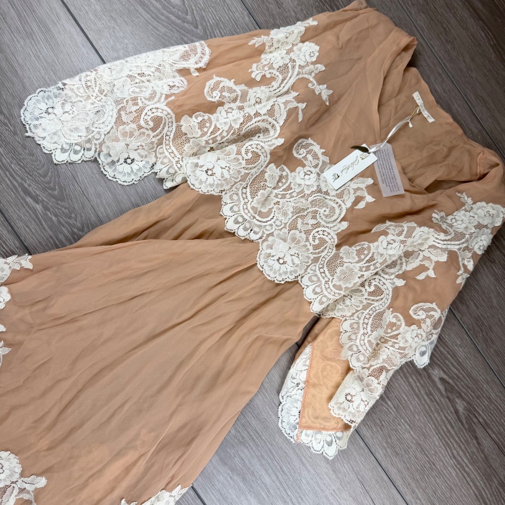 Gold Hawk Womens Silk Lace Trim Gypsy Rose Dress GH2473 Pink L